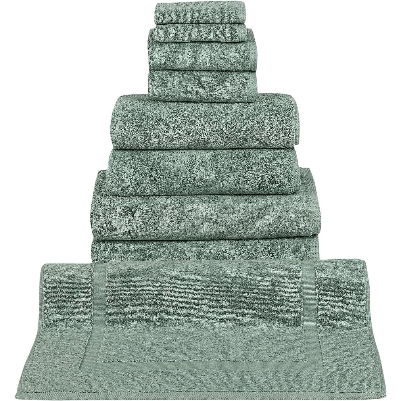 CTT %100 Turkish Cotton Towel Set 8 or 9 Pcs Quick Dry and Absorbent