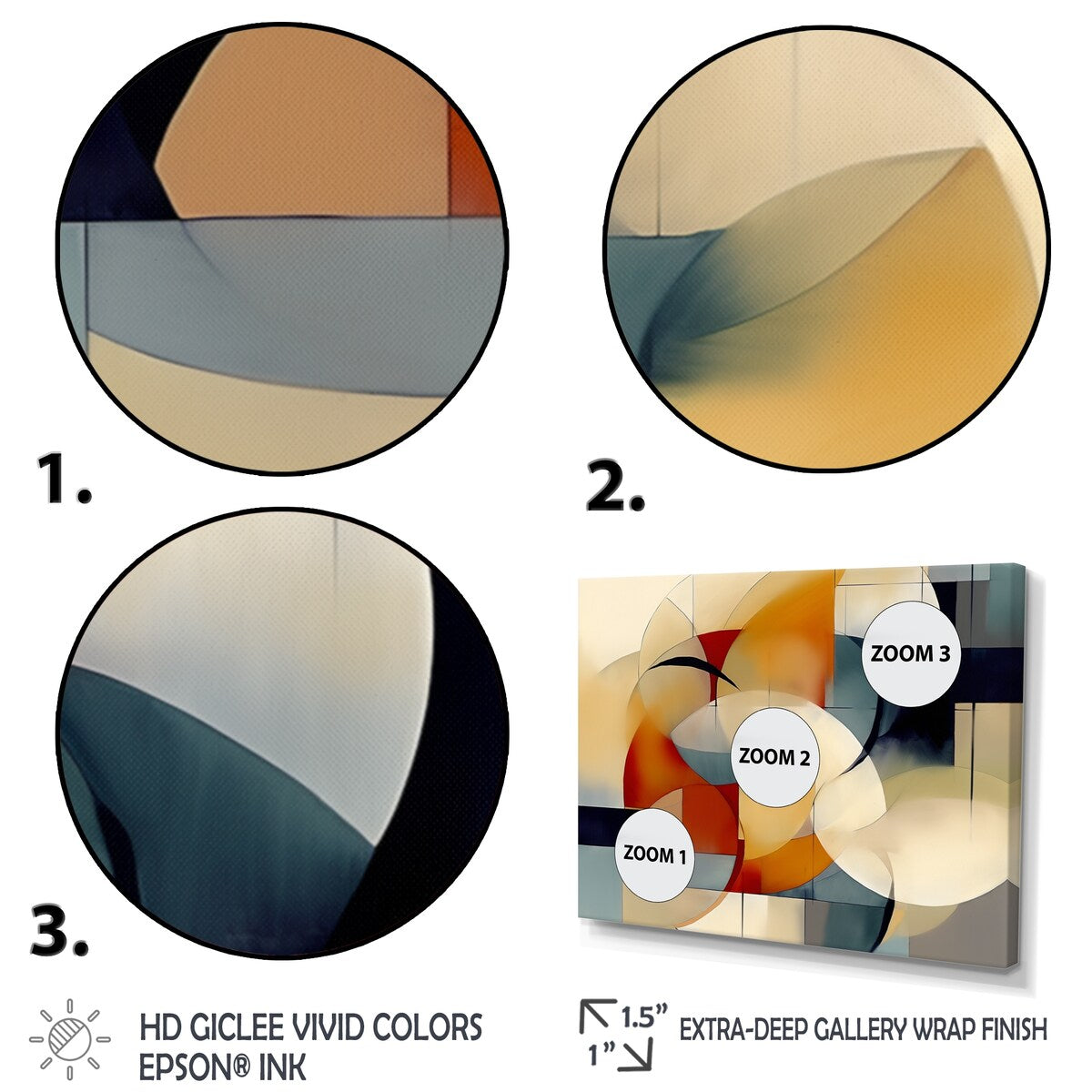 Designart : Exploration de motifs abstraits | Impressions sur toile encadrées géométriques modernes