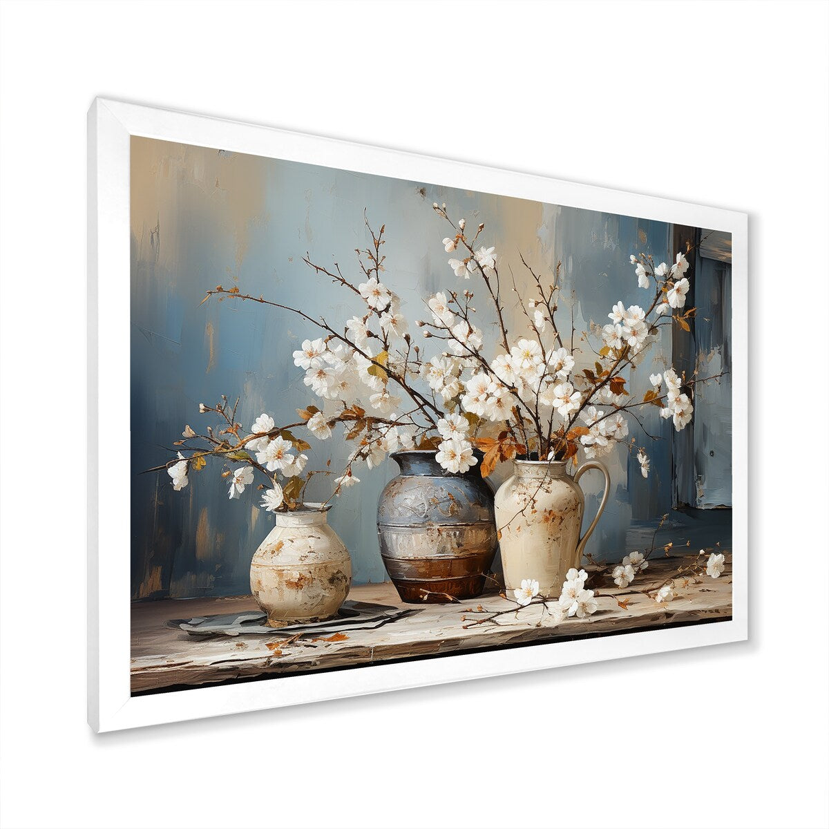 Impression sur toile encadrée Designart Poterie et fleurs Nature morte I Paysage Arbres