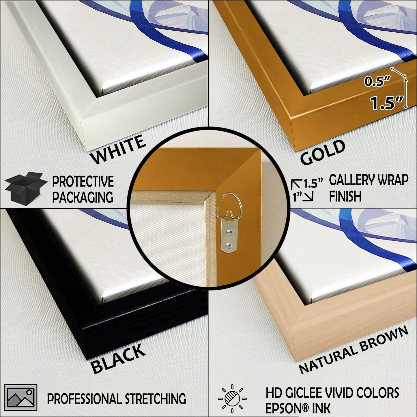 Impression sur toile encadrée moderne Designart Green Luxury Abstract Fluid Art I