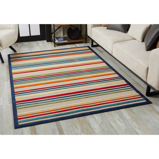 Tapis d'intérieur/extérieur Domani Napa Summer Stripe