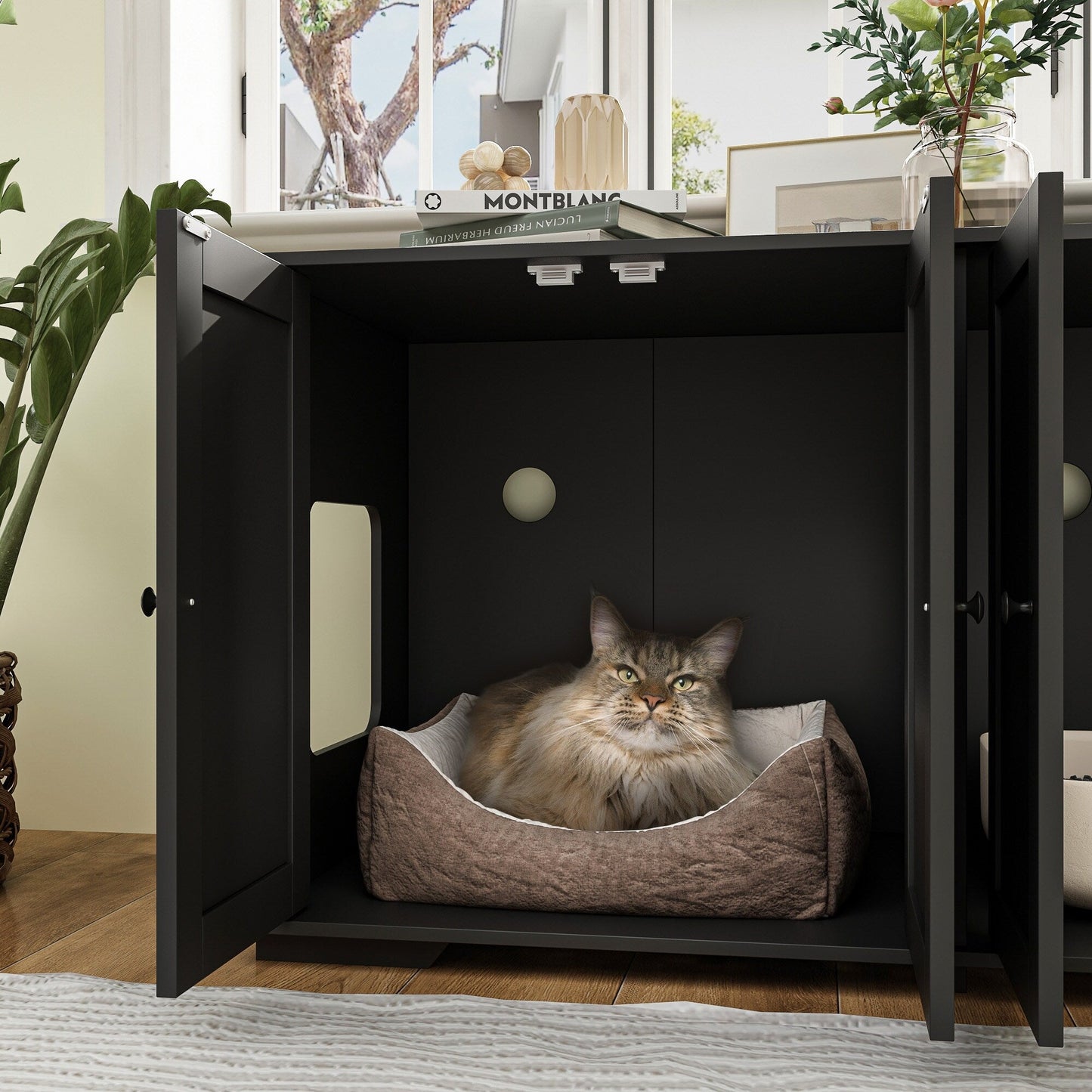 Meubles de dissimulation pour bac à litière pour chat et toilettes privées pour animaux de compagnie