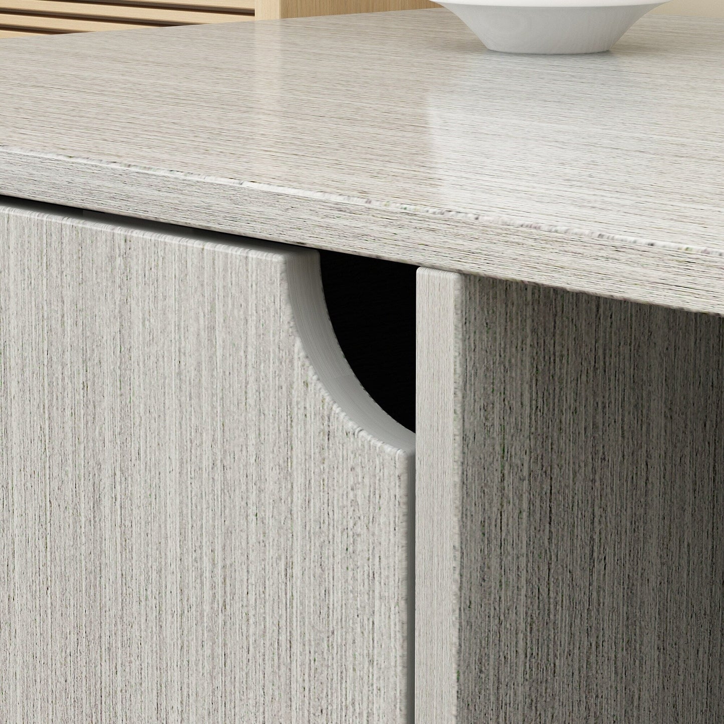 Meuble multifonctionnel pour bac à litière à double compartiment