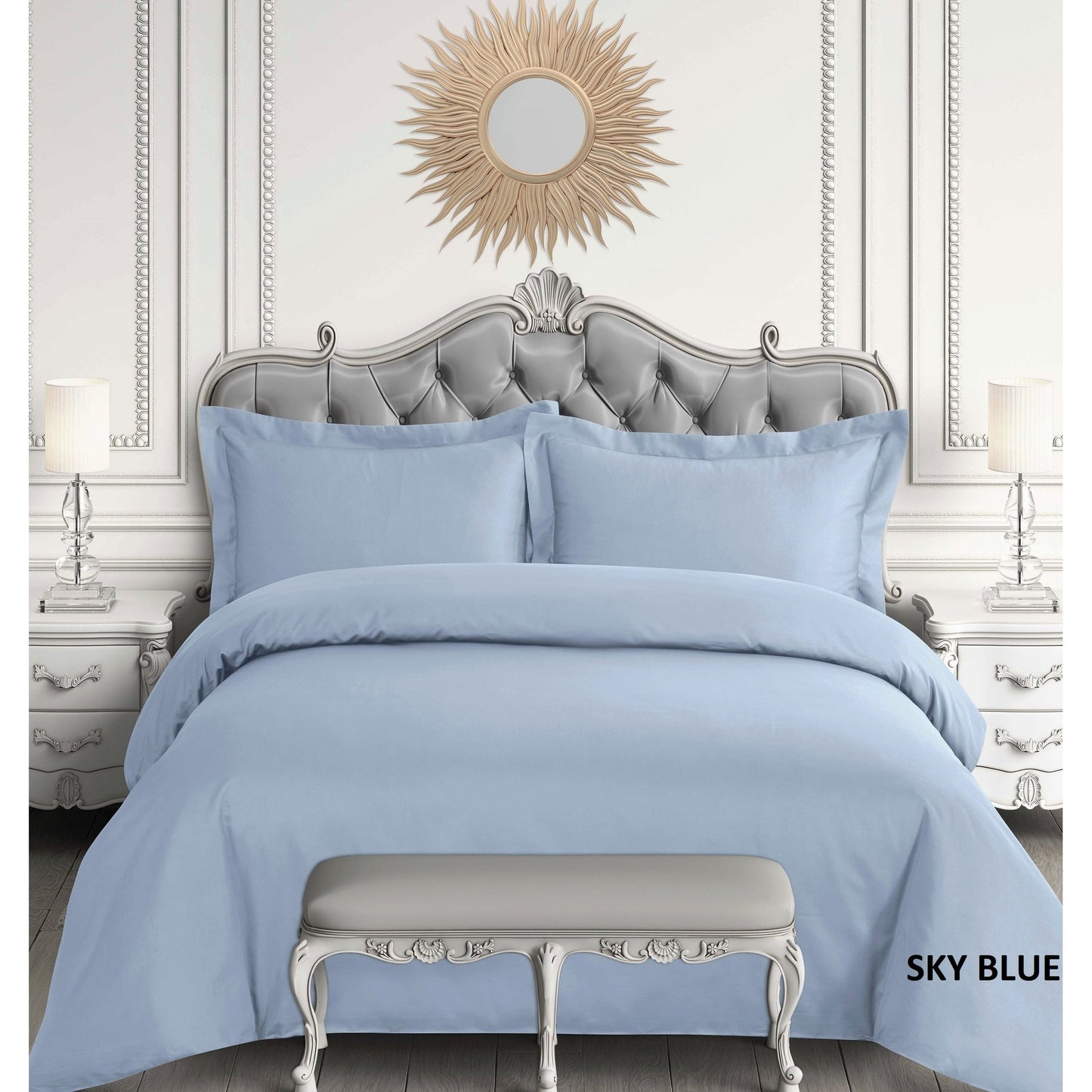 Parure de lit surdimensionnée en satin de coton égyptien 600 fils