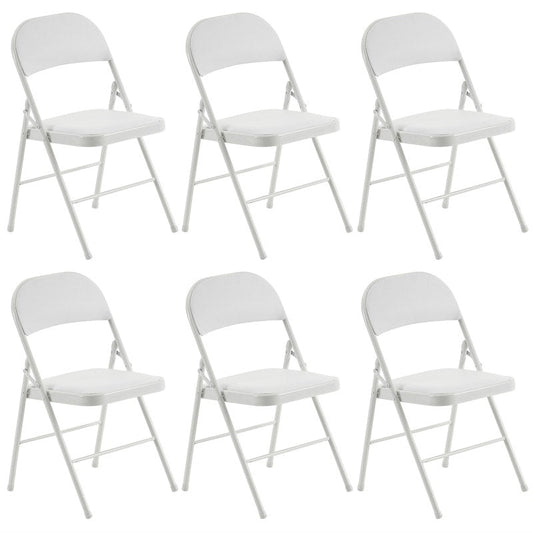 Elegant Foldable Iron & PVC Chairs for Convention & Exhibition White