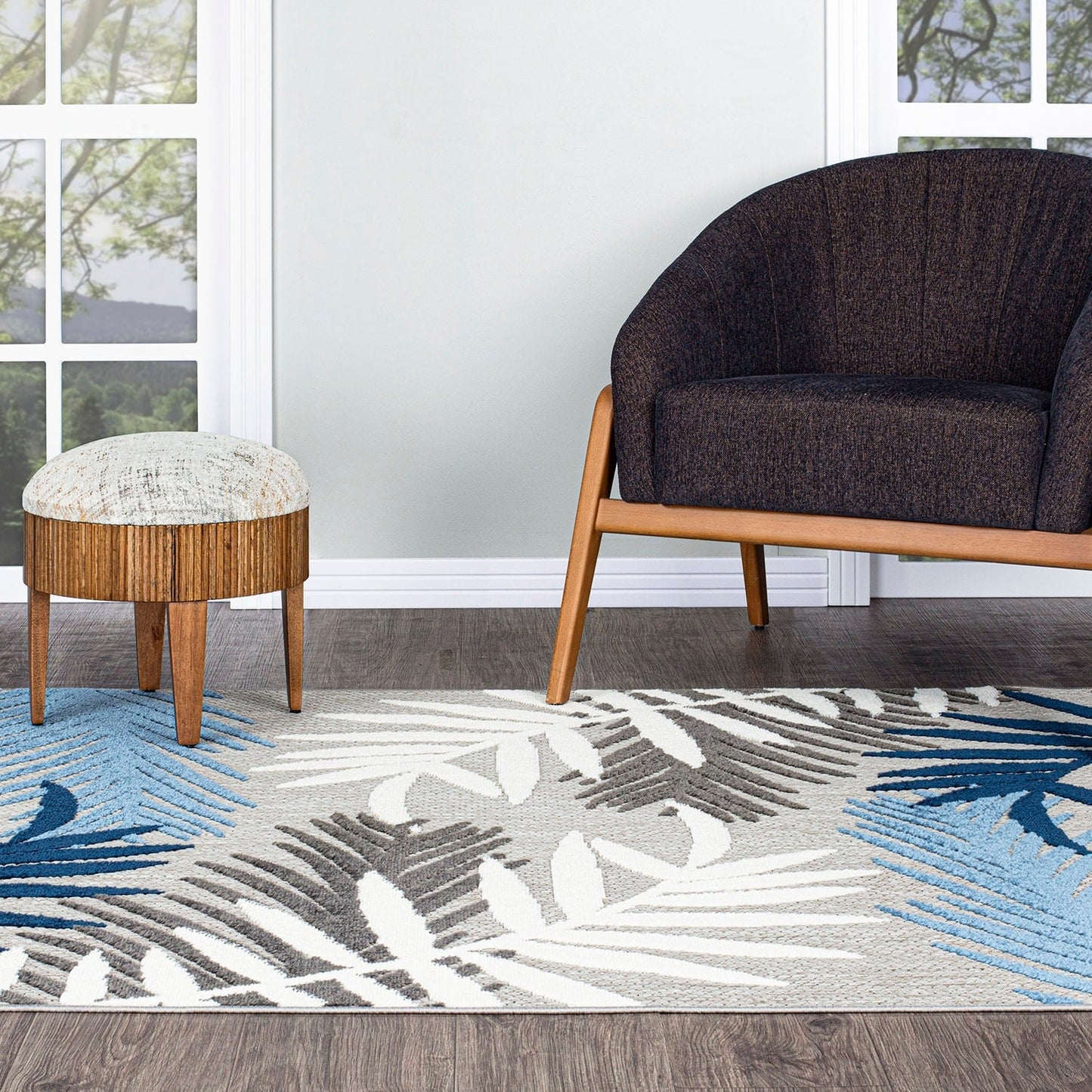 Evora Palm Frond Indoor/Outdoor Area Rug