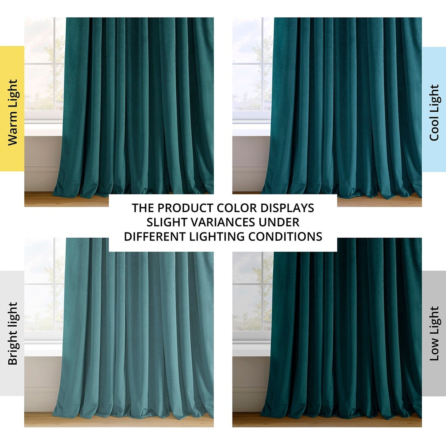 Exclusive Fabrics Signature Extra Wide Blackout Velvet Curtains (1 Panel) - Luxurious Blackout Drapes