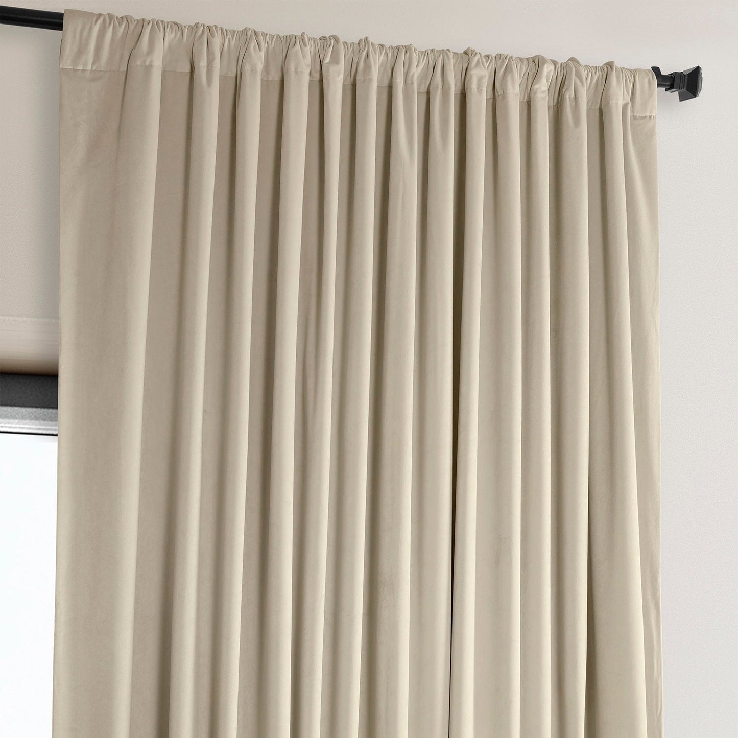 Exclusive Fabrics Signature Plush Velvet Hotel Blackout Curtains (1 Panel) - Luxury Soft Drapery for Light Control & Elegance