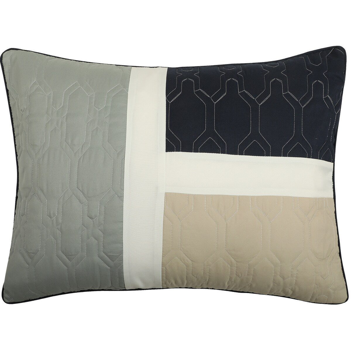 Ensemble de couette moderne Nanshing Blake 7 pièces à blocs de couleurs