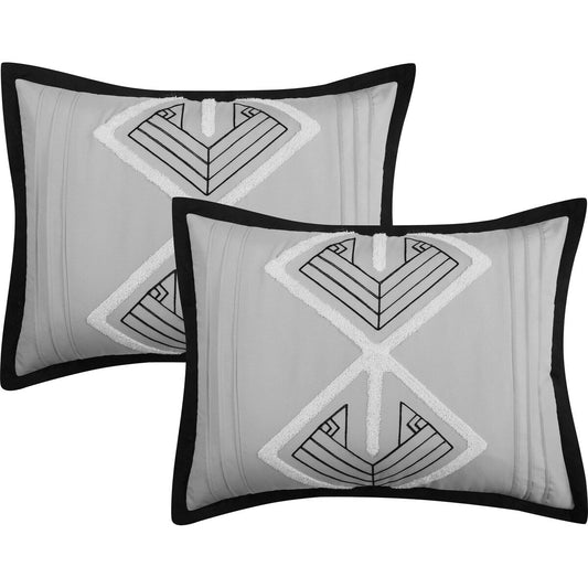 Ensemble de couette brodée Nanshing Corina 7 pièces en tissu éponge