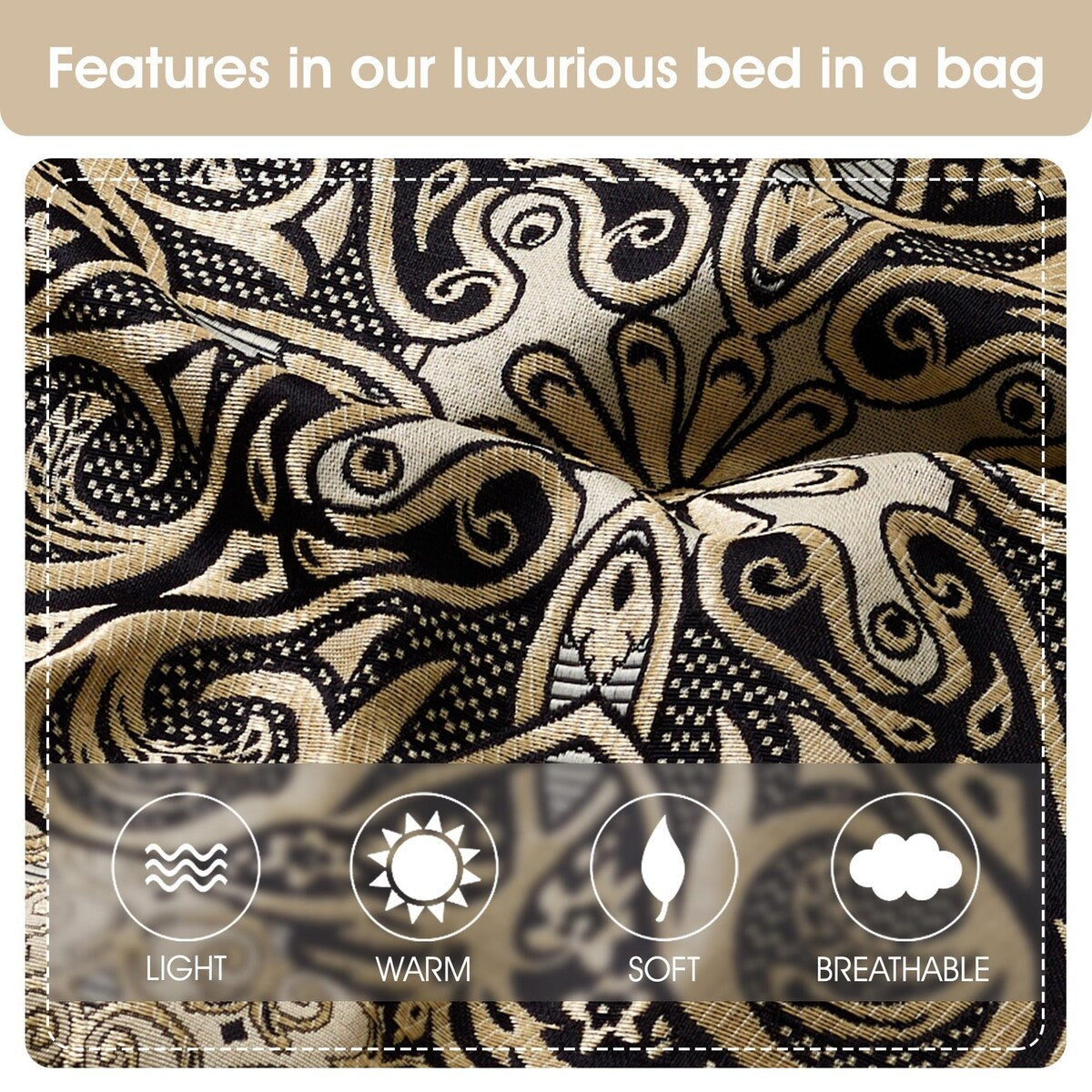 Ensemble de couette élégant médaillon Nanshing Prince 7 pièces