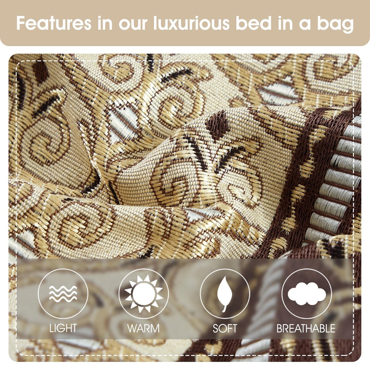 Ensemble de couette élégant médaillon Nanshing Prince 7 pièces