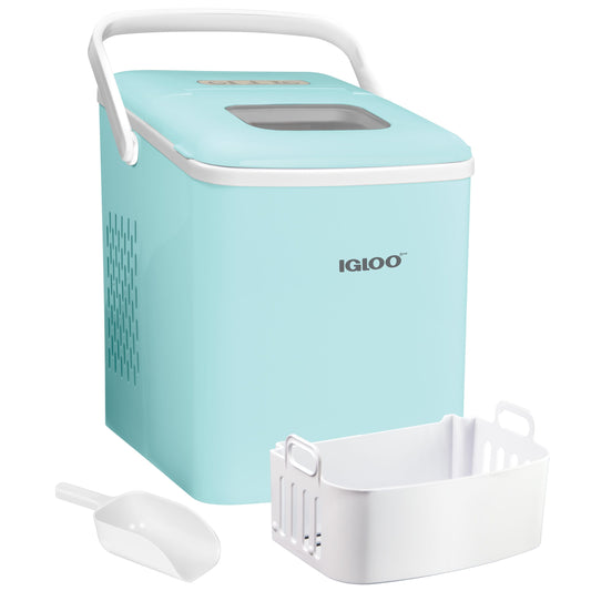 Machine à glaçons portative autonettoyante et automatique Igloo de 11,8 kg avec poignée, couleur aqua