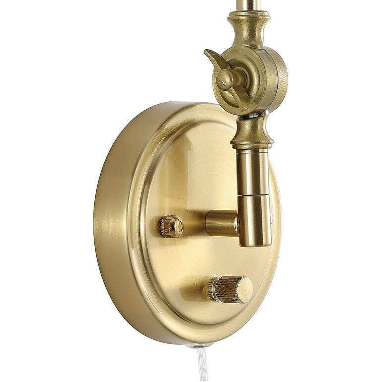 Applique murale industrielle à bras pivotant WINGBO avec abat-jour en métal, paquet de 2...