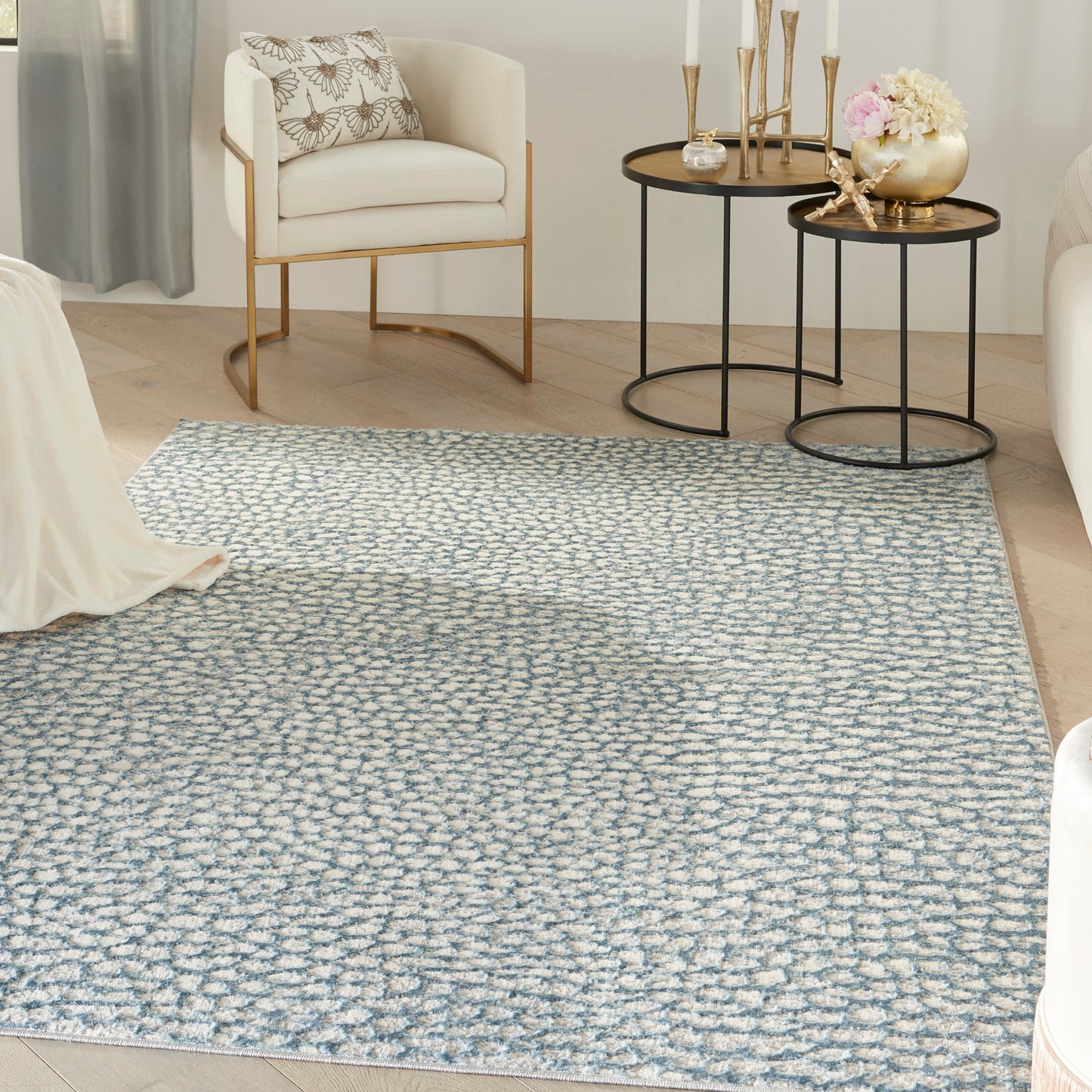 Tapis moderne abstrait en galets Nourison Joli