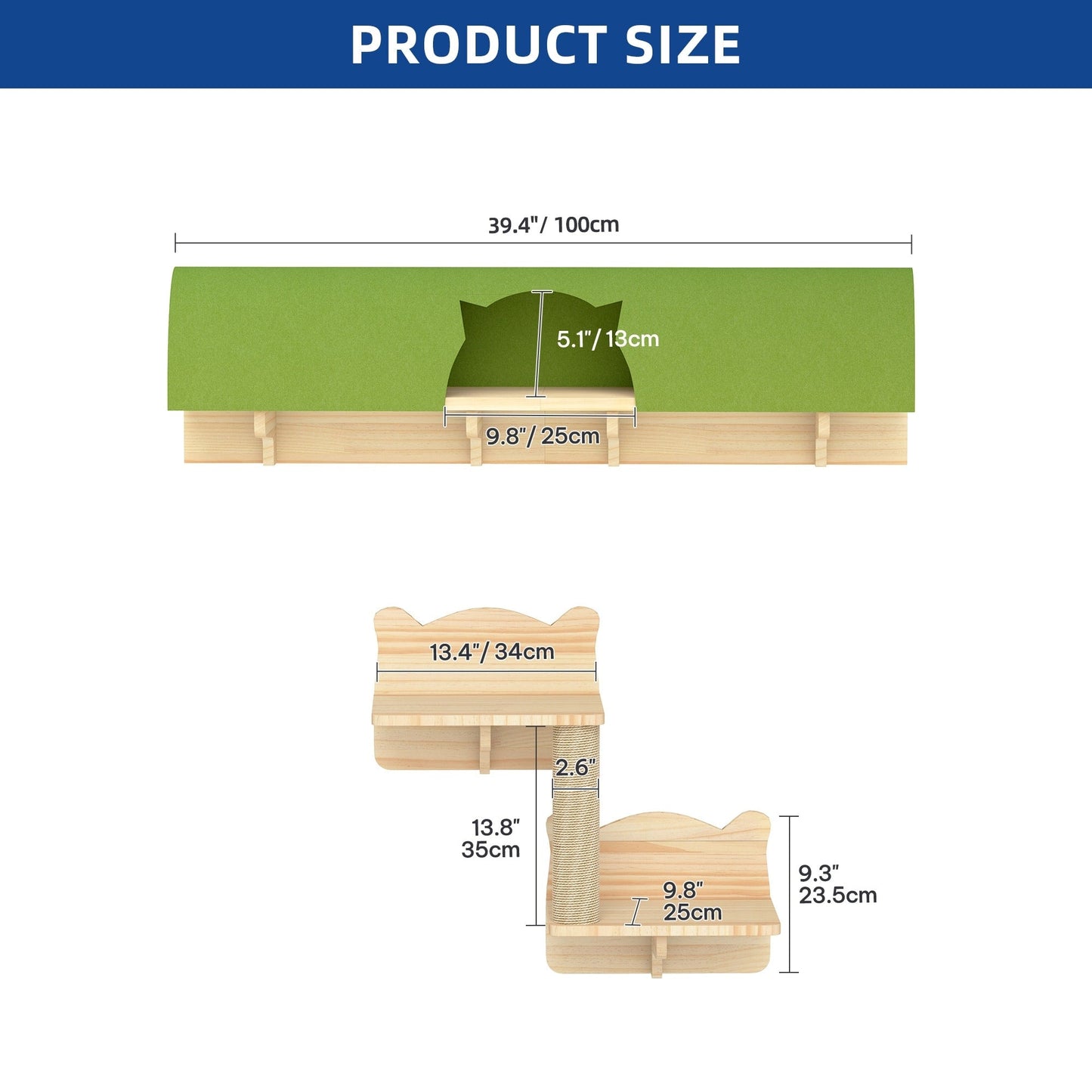 Ensemble d'étagères murales pour chat Moasis, ensemble d'escalade en bois pour chat