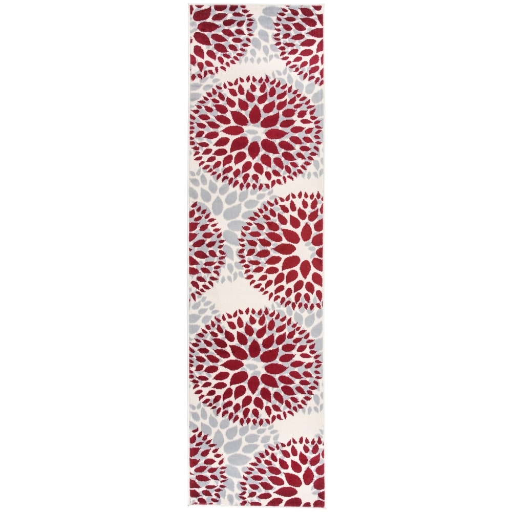 Tapis moderne à motifs floraux circulaires de la World Rug Gallery