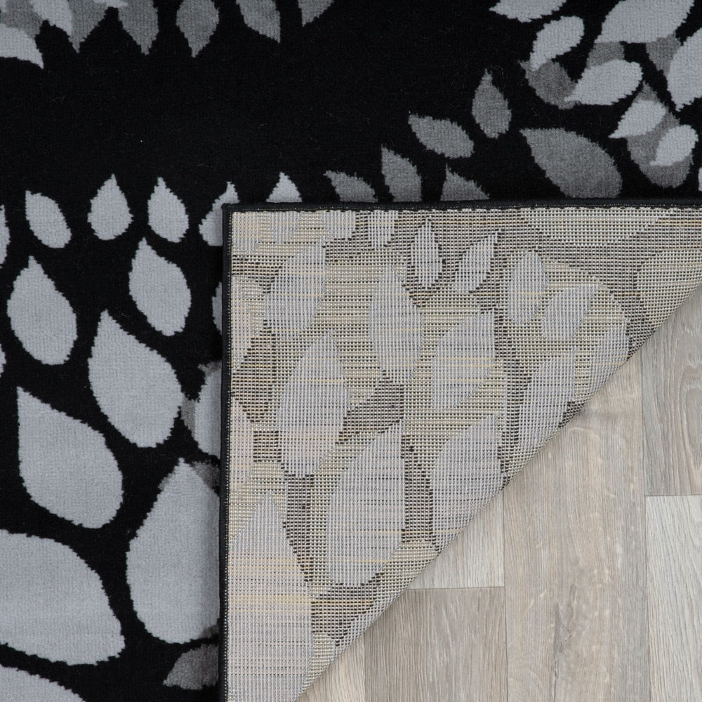 Tapis moderne à motifs floraux circulaires de la World Rug Gallery