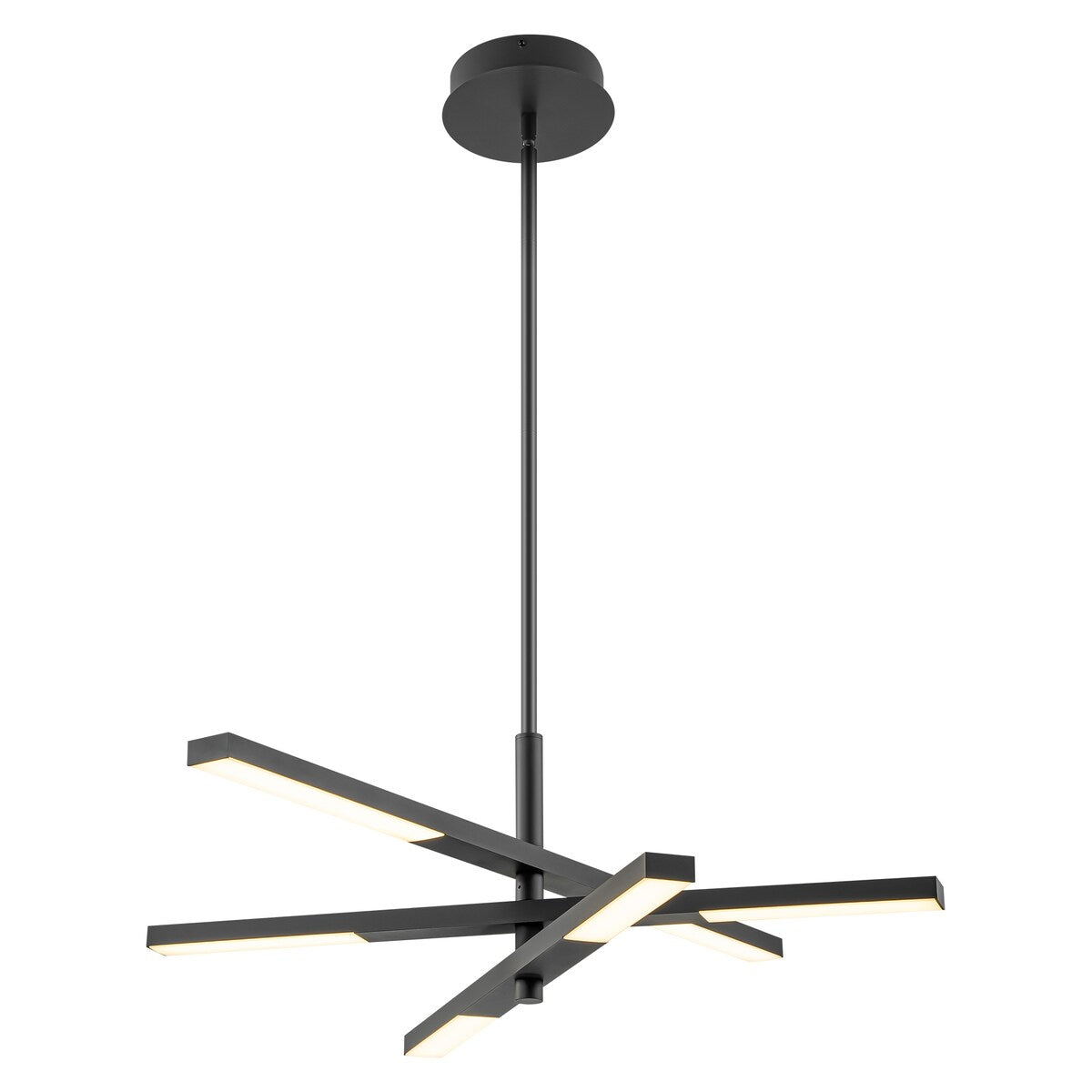 Lustre moderne à plusieurs niveaux Spoutnik linéaire, lumière chaude 3 000 K, LED intégrée