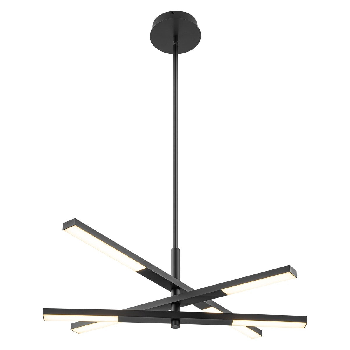 Lustre moderne à plusieurs niveaux Spoutnik linéaire, lumière chaude 3 000 K, LED intégrée