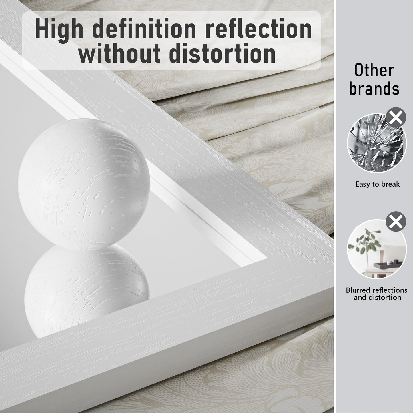 Miroirs muraux modernes, miroir rectangulaire avec cadre en bois, miroir de salle de bain, miroir de grange, miroir de porte de grange avec plusieurs tailles