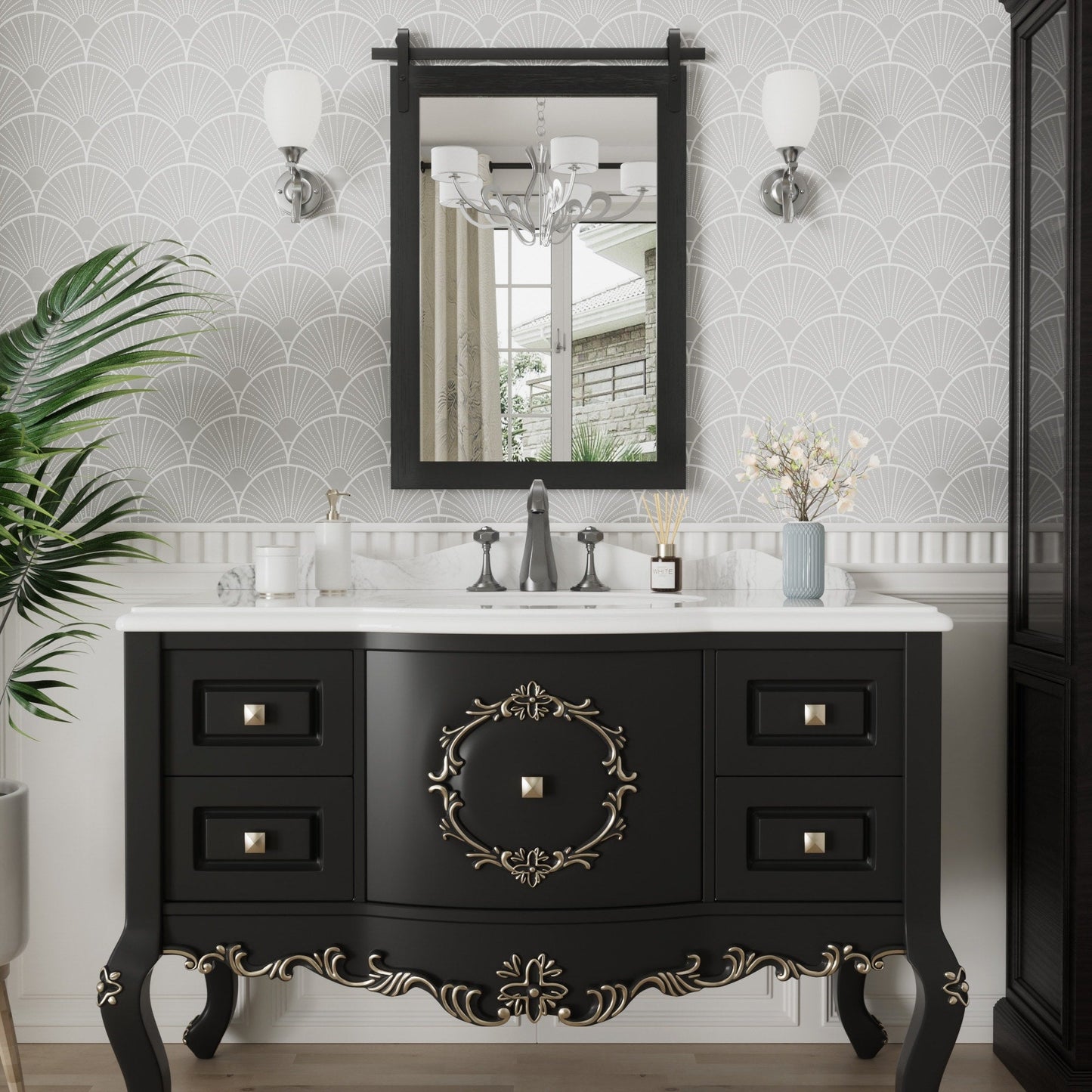 Miroirs muraux modernes, miroir rectangulaire avec cadre en bois, miroir de salle de bain, miroir de grange, miroir de porte de grange avec plusieurs tailles