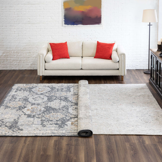 Sous-tapis en feutre Mohawk Home, coussin moelleux et confortable, épaisseur 9,5 mm, gris