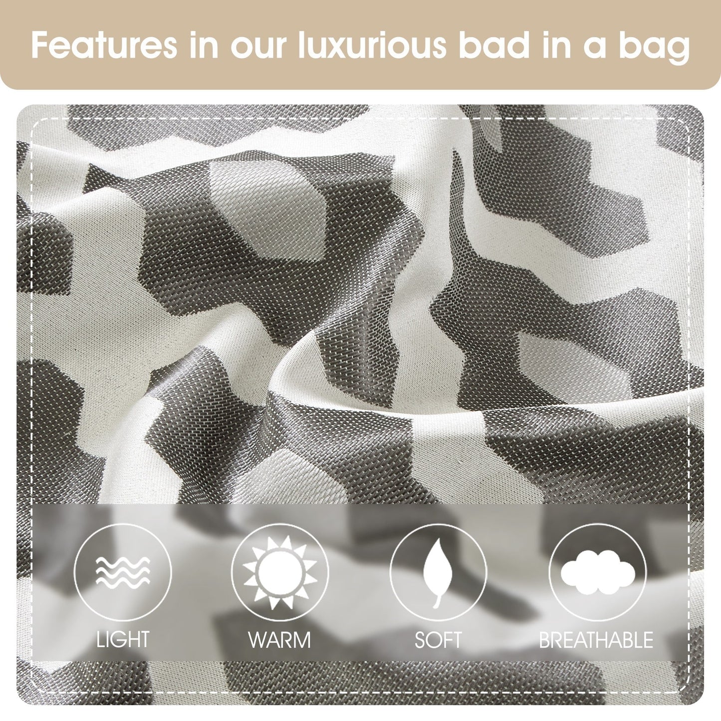 Ensemble de couette géométrique de luxe Nanshing Calvin 10 pièces