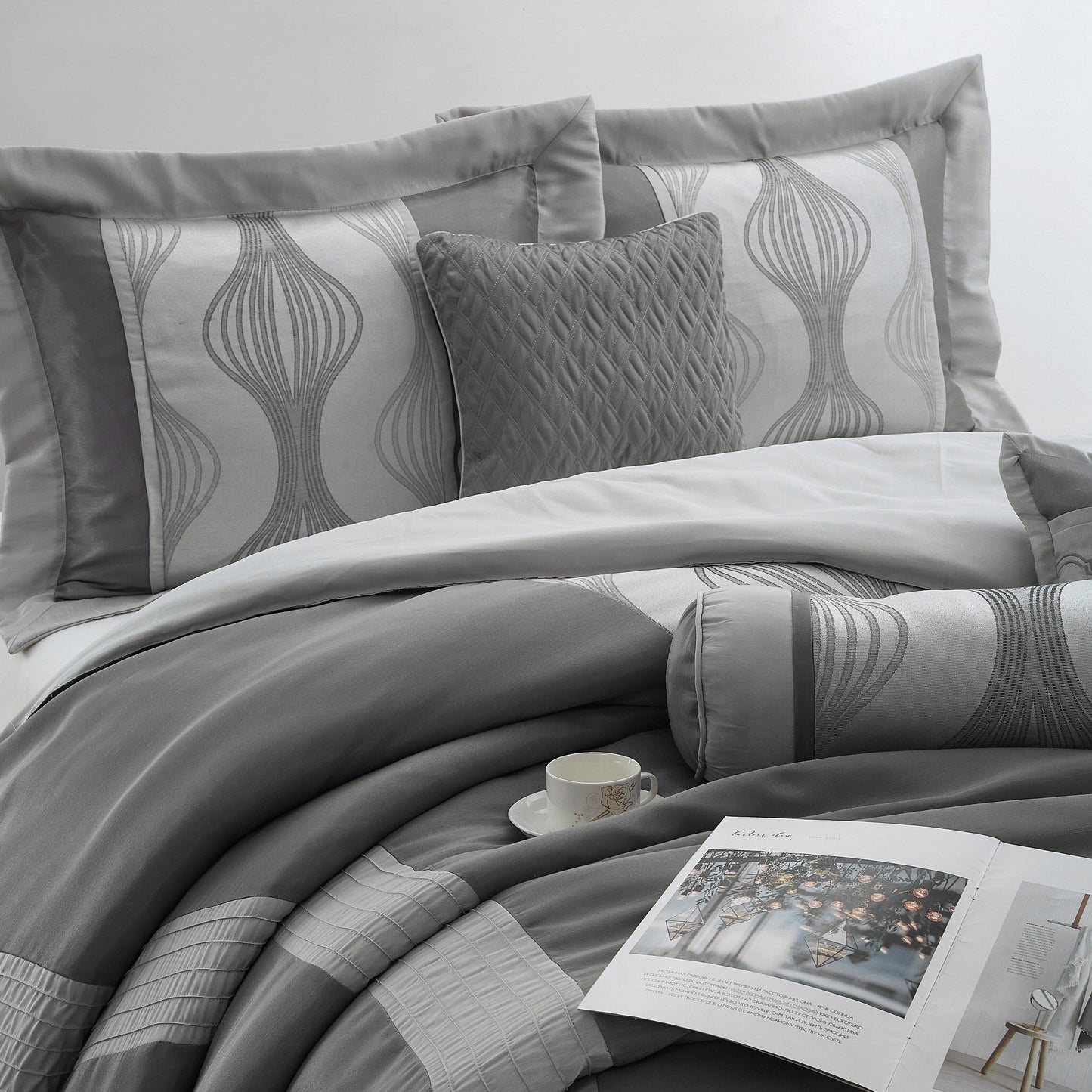 Ensemble de couette géométrique moderne Nanshing Daniella 7 pièces