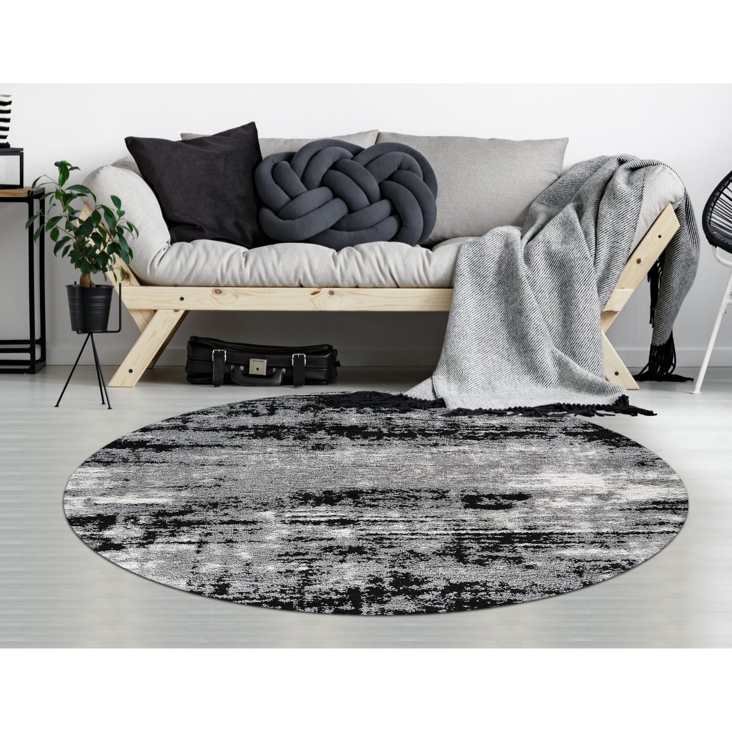 Noori Rug Lux Madison Tapis à poils longs abstrait 5,1 cm