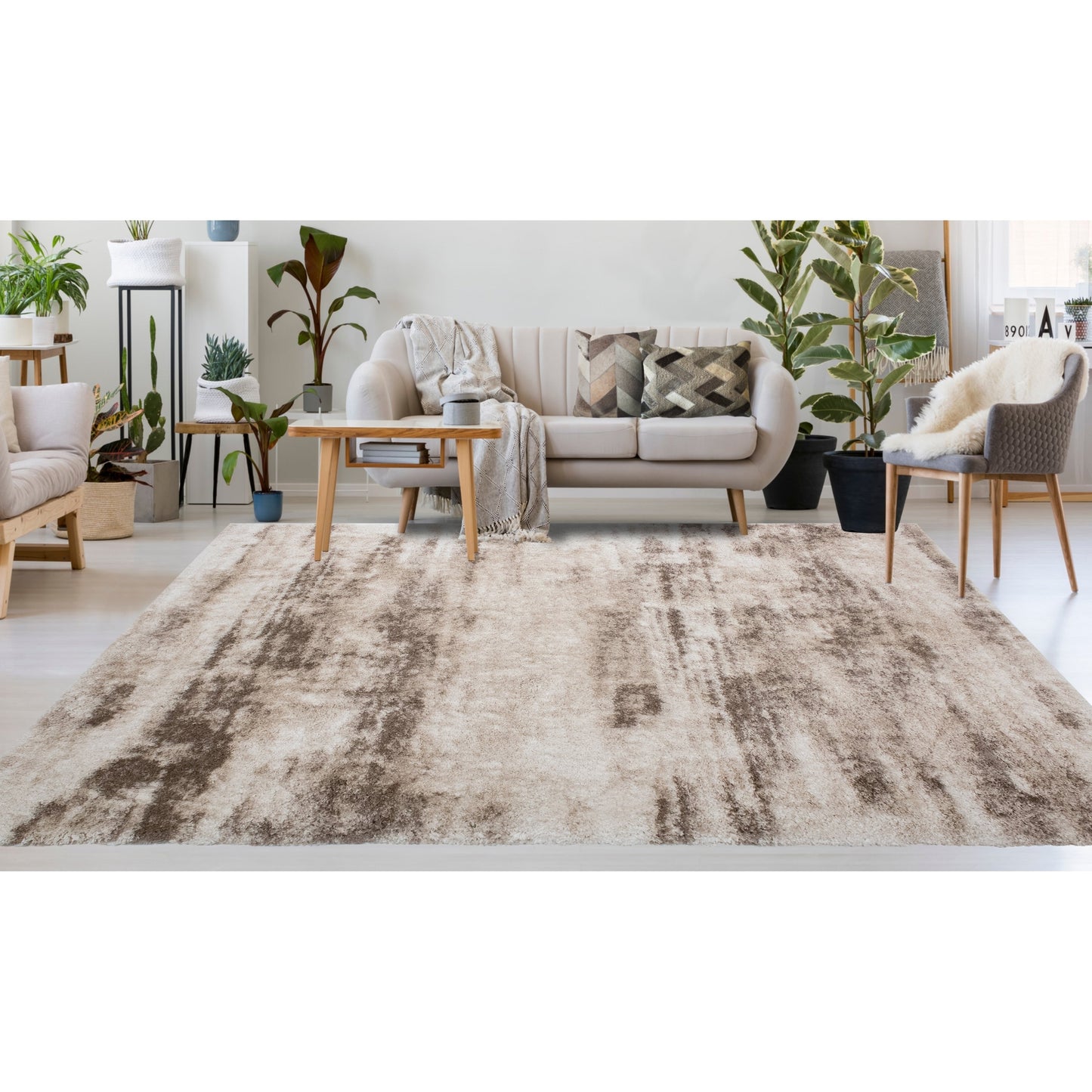 Noori Rug Lux Madison Tapis à poils longs abstrait 5,1 cm