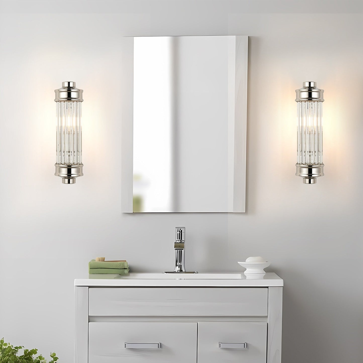 Applique murale postmoderne nordique, applique murale européenne en cristal de verre vintage simple