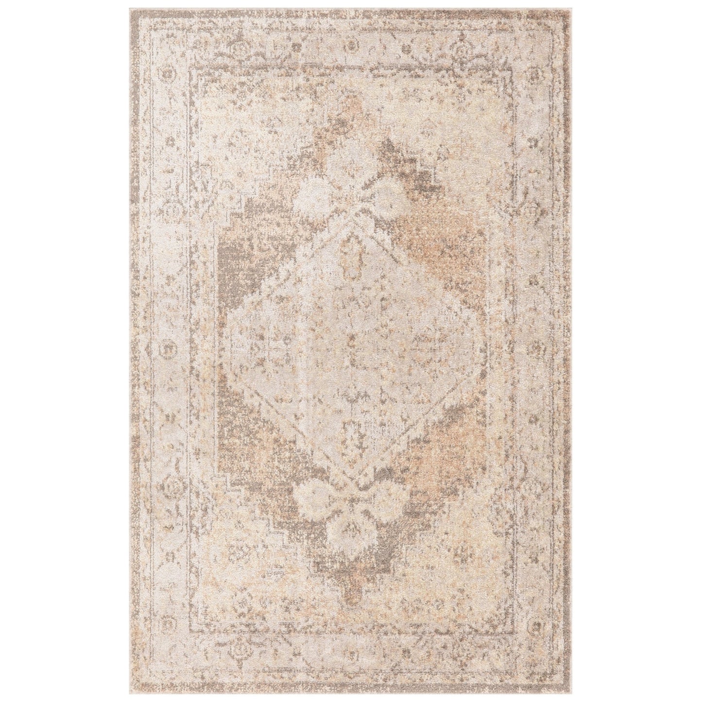 Tapis persan vieilli Nourison Abby lavable en machine pour l'intérieur uniquement