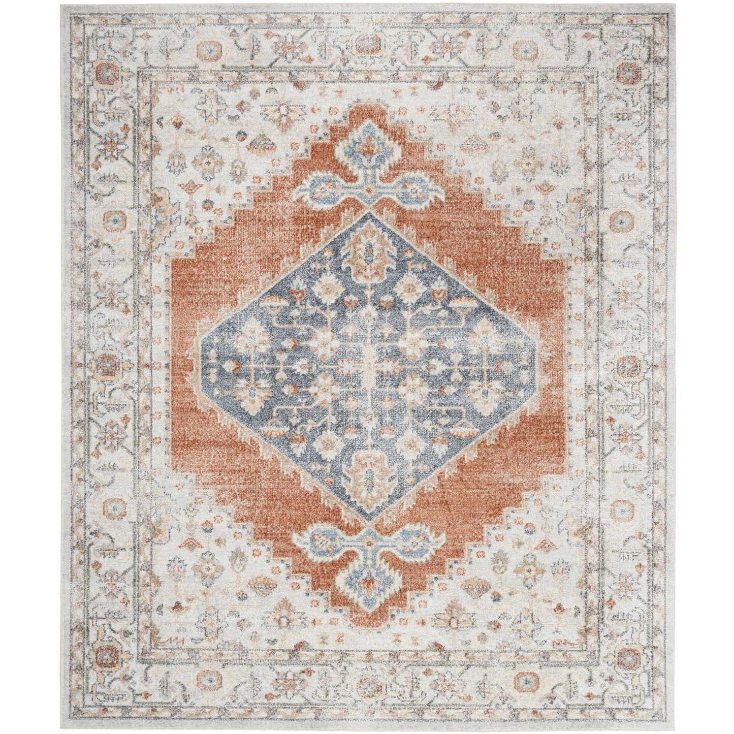 Tapis persan vieilli Nourison Abby lavable en machine pour l'intérieur uniquement