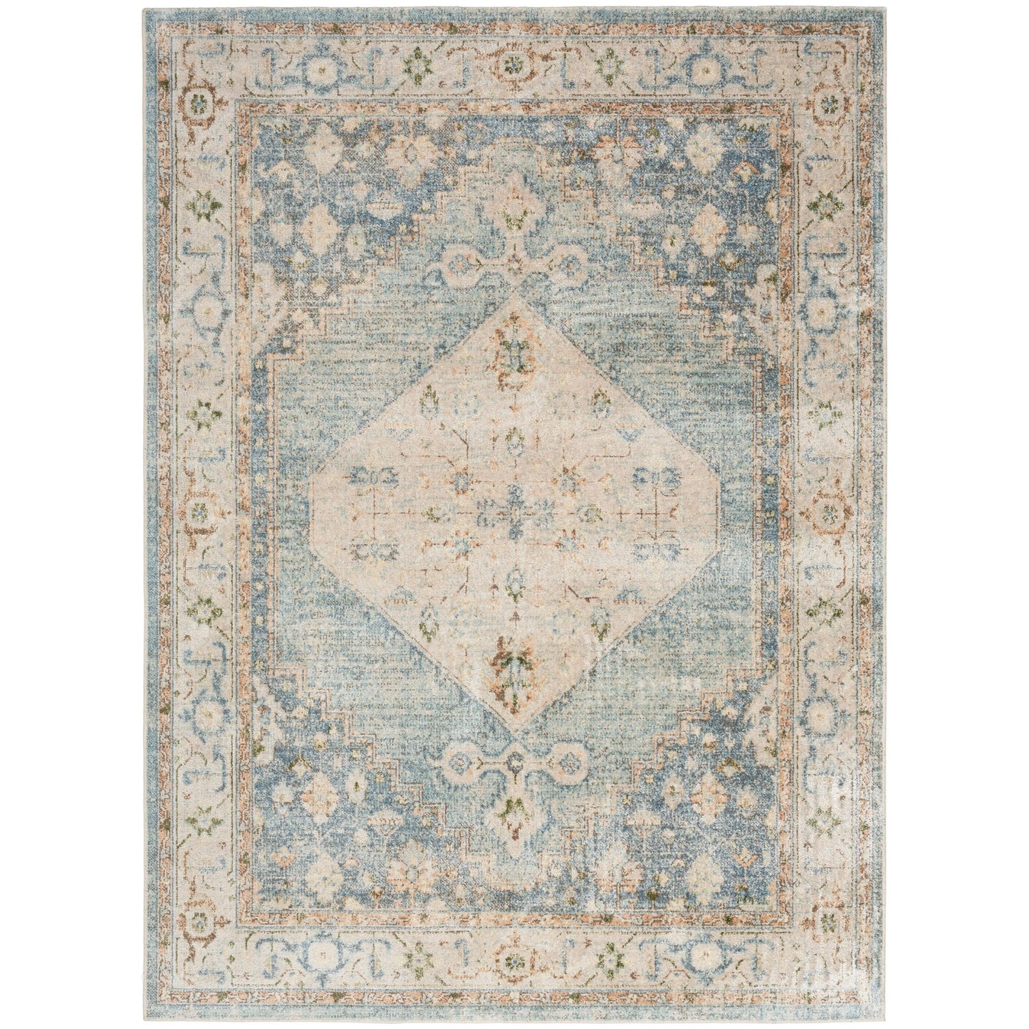 Tapis persan vieilli Nourison Abby lavable en machine pour l'intérieur uniquement