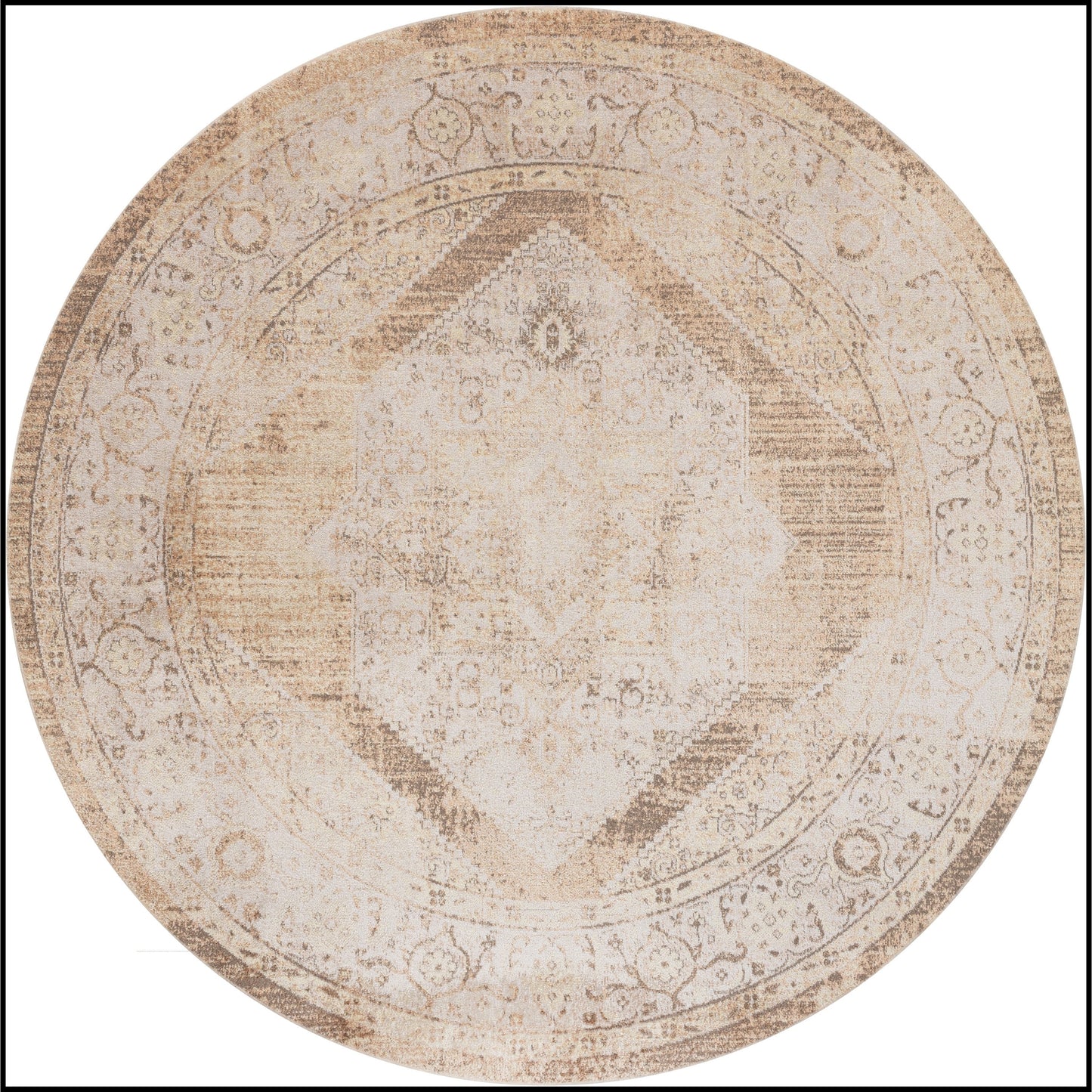 Tapis persan vieilli Nourison Abby lavable en machine pour l'intérieur uniquement