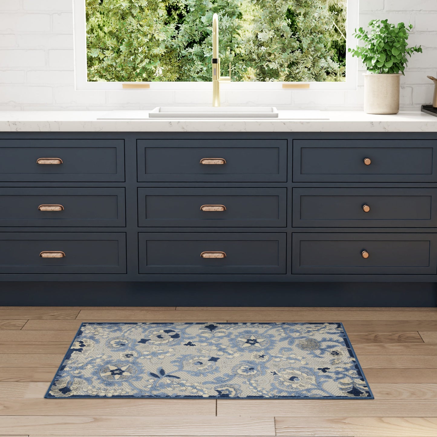 Tapis floral d'intérieur/extérieur Nourison Alice