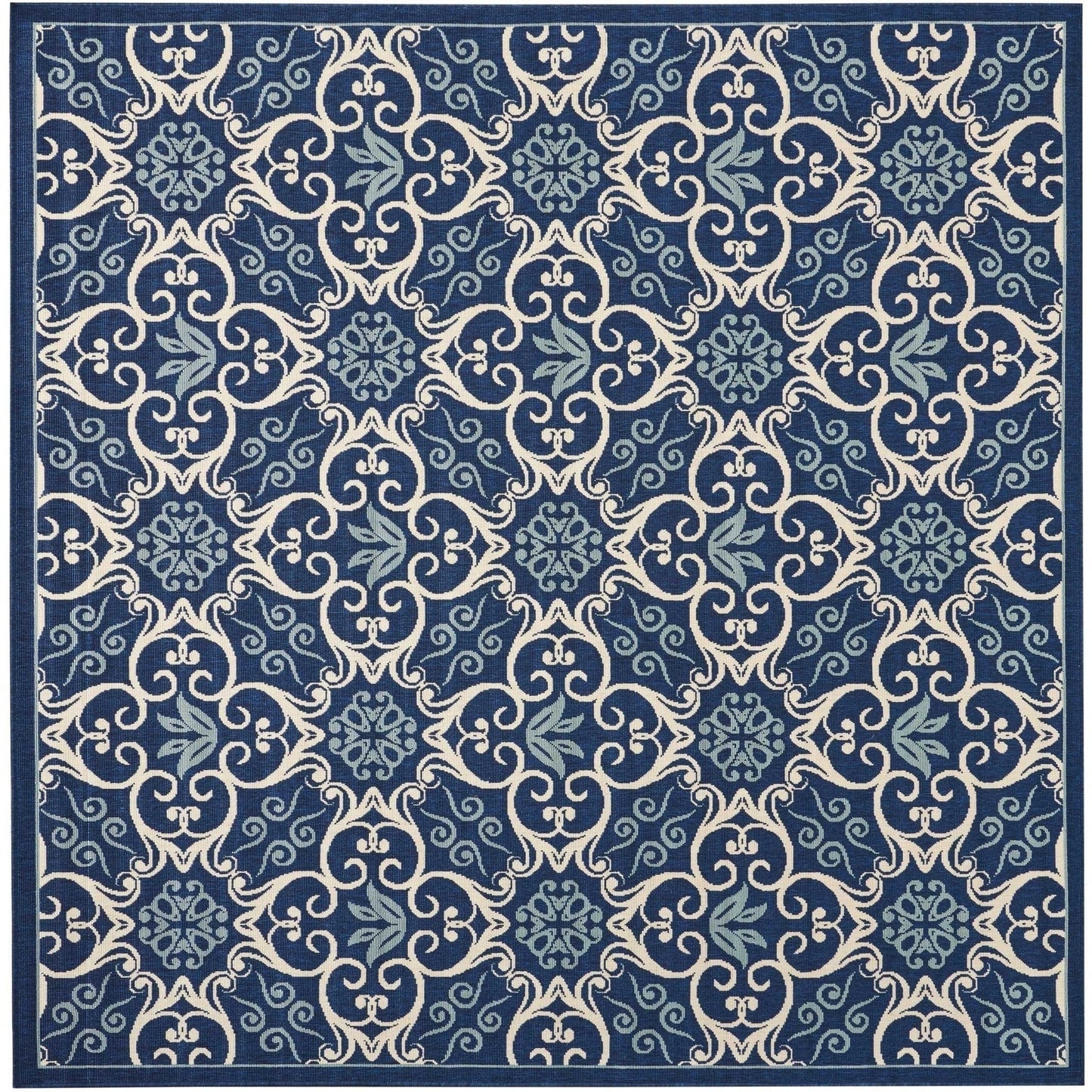 Tapis d'intérieur/extérieur géométrique floral des Caraïbes Nourison