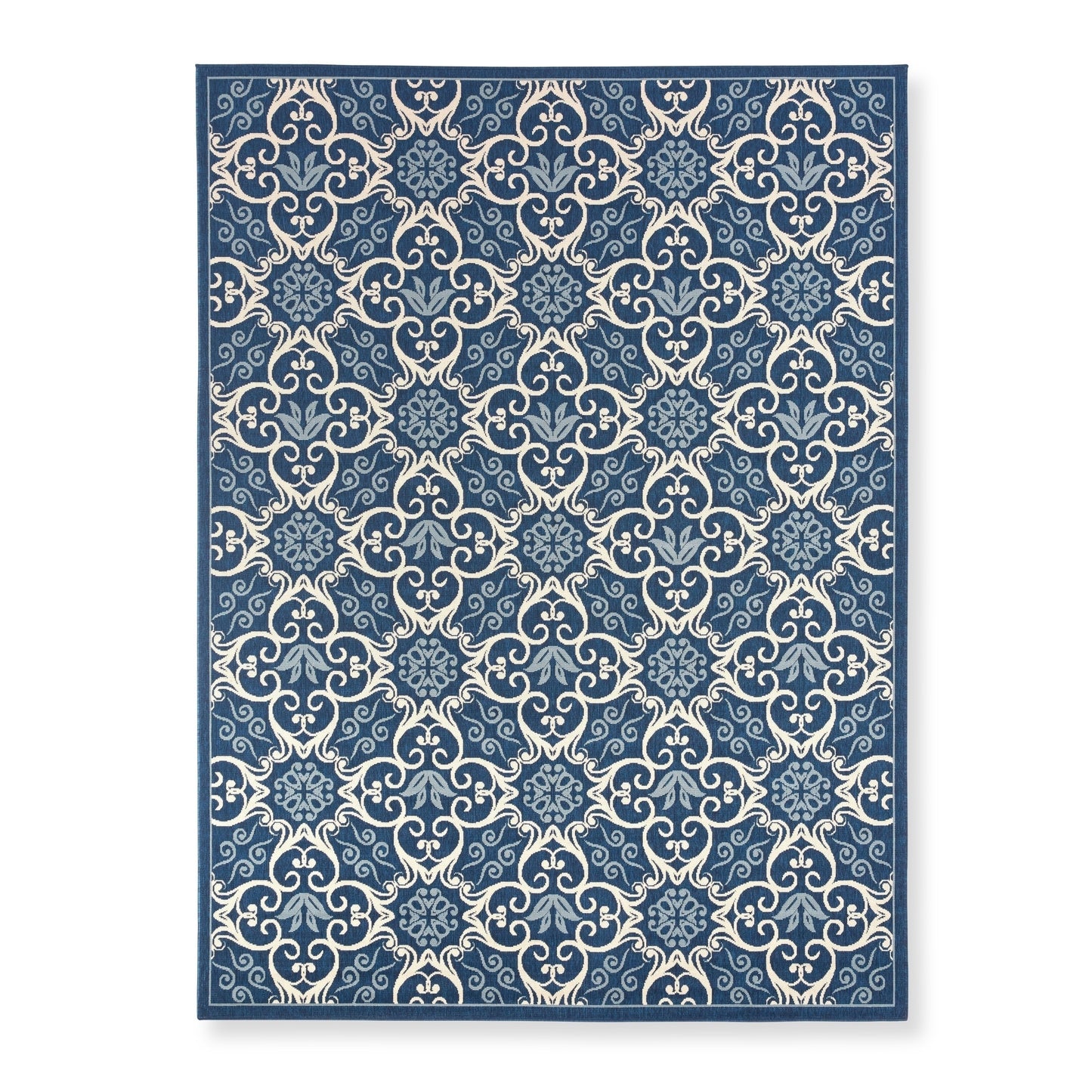Tapis d'intérieur/extérieur géométrique floral des Caraïbes Nourison