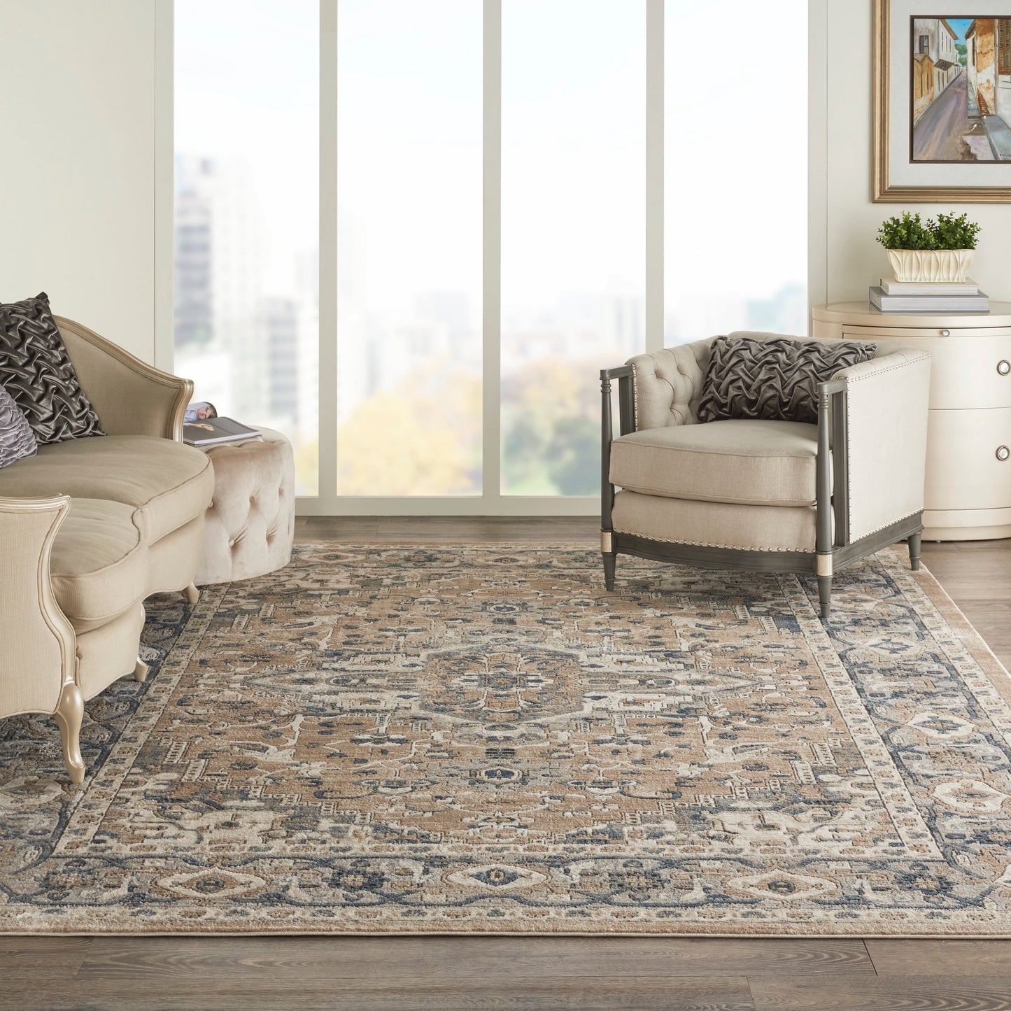Tapis médaillon persan classique Nourison Concerto.