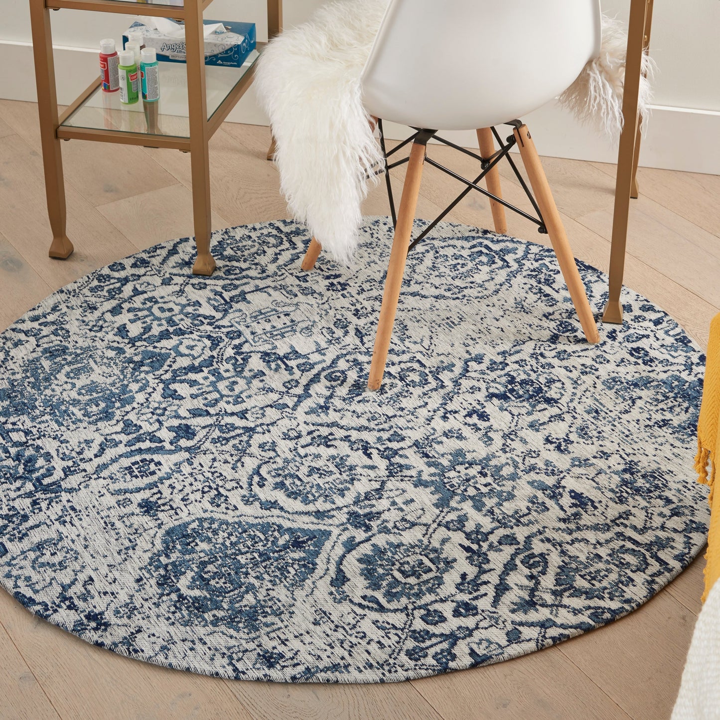 Tapis contemporain Nourison Damask vieilli