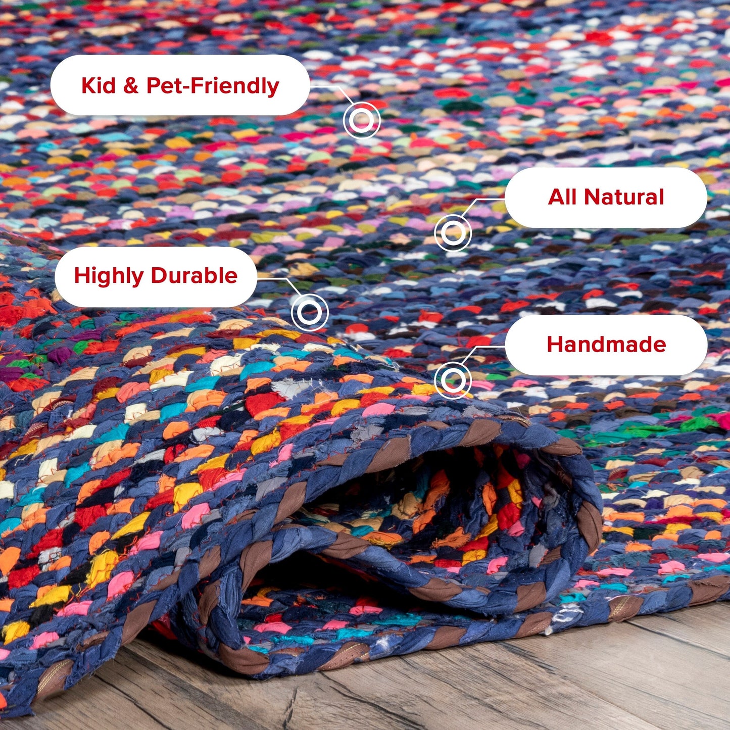 Tapis bohème tressé à la main Nuloom Tammara