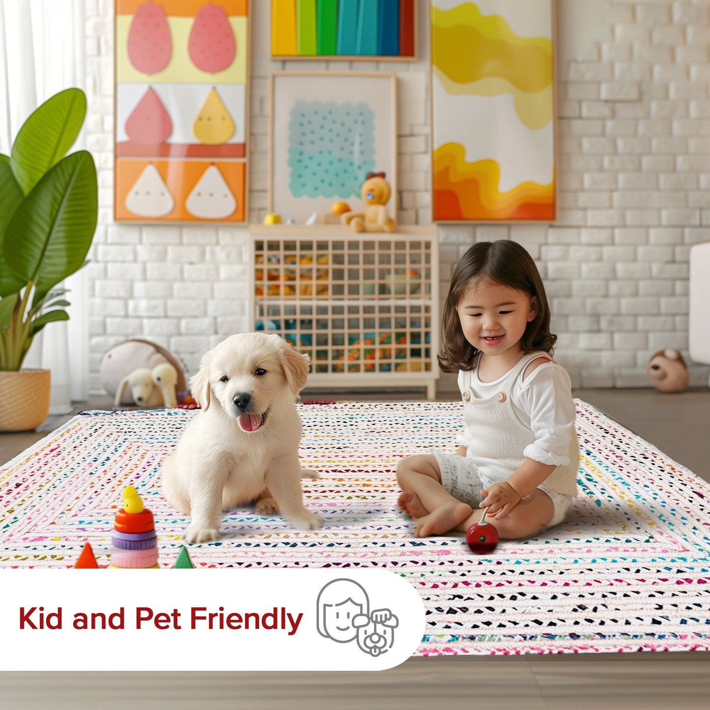 Tapis bohème tressé à la main Nuloom Tammara