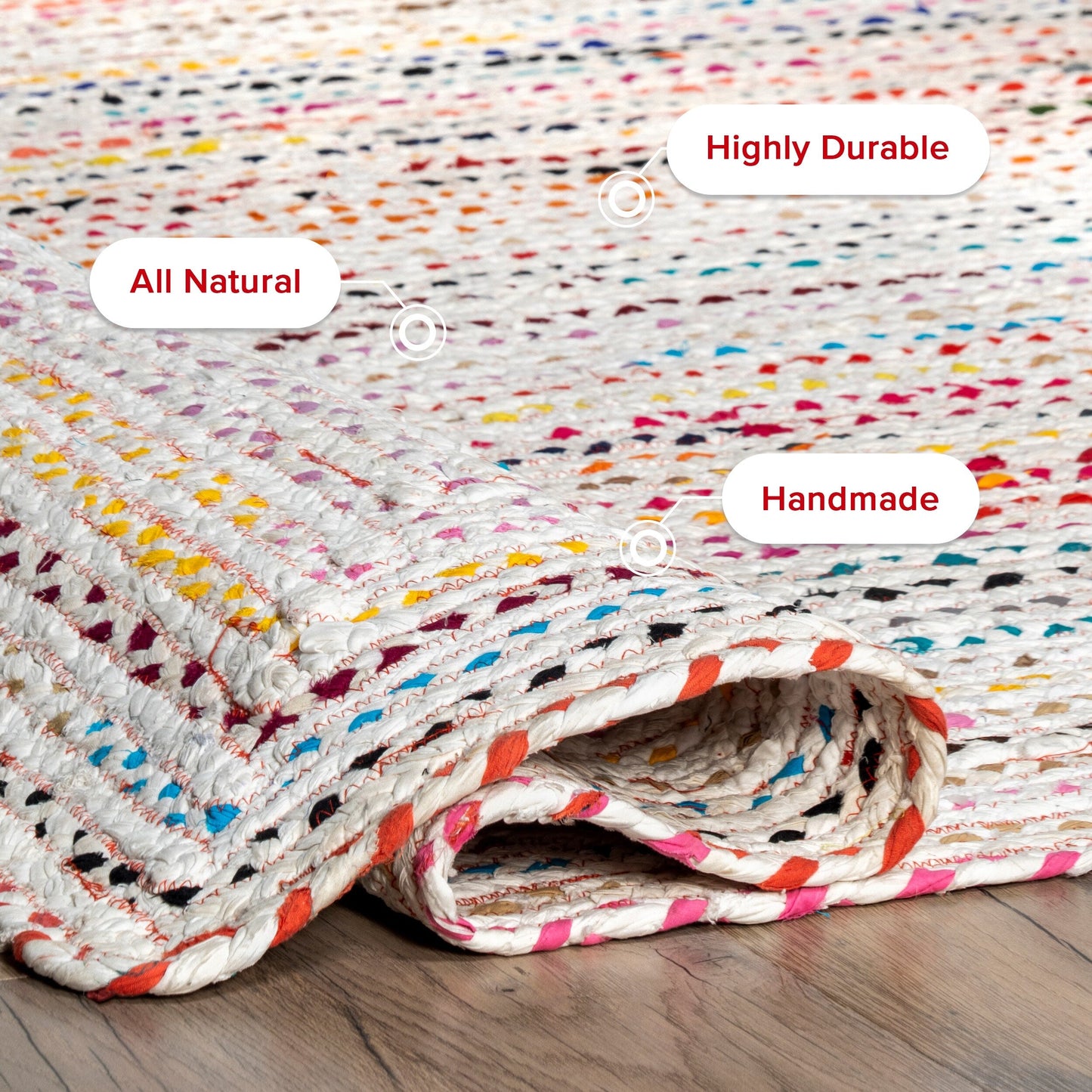 Tapis bohème tressé à la main Nuloom Tammara