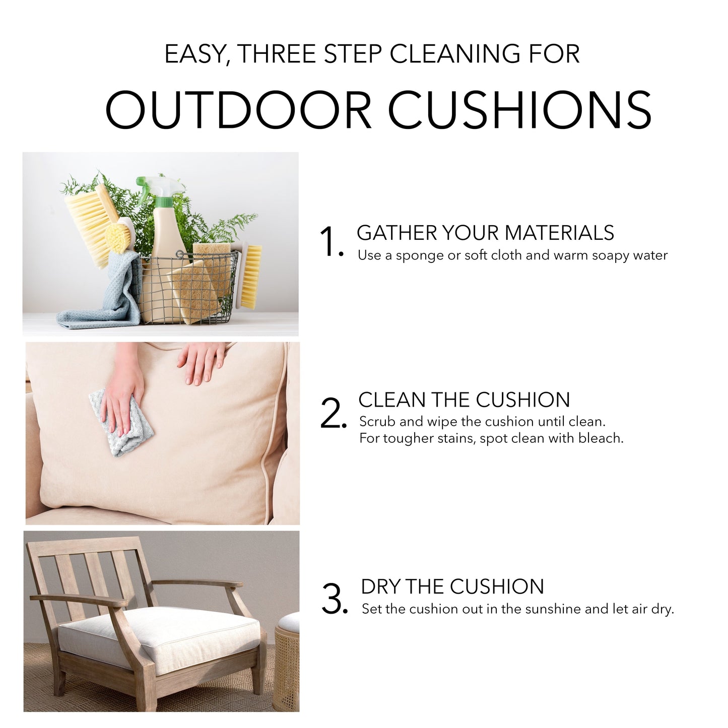 Ensemble coussin et coussin de chaise Oakley Sunbrella Solid pour intérieur/extérieur