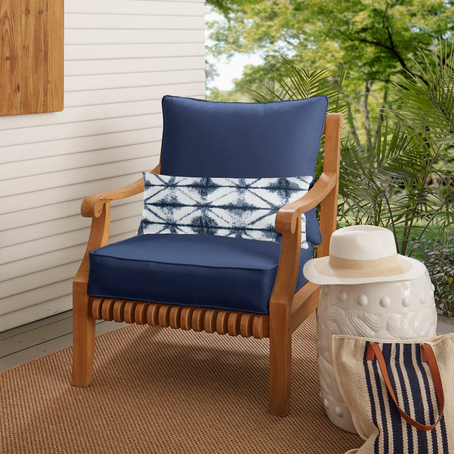 Ensemble coussin et coussin de chaise Oakley Sunbrella Solid pour intérieur/extérieur