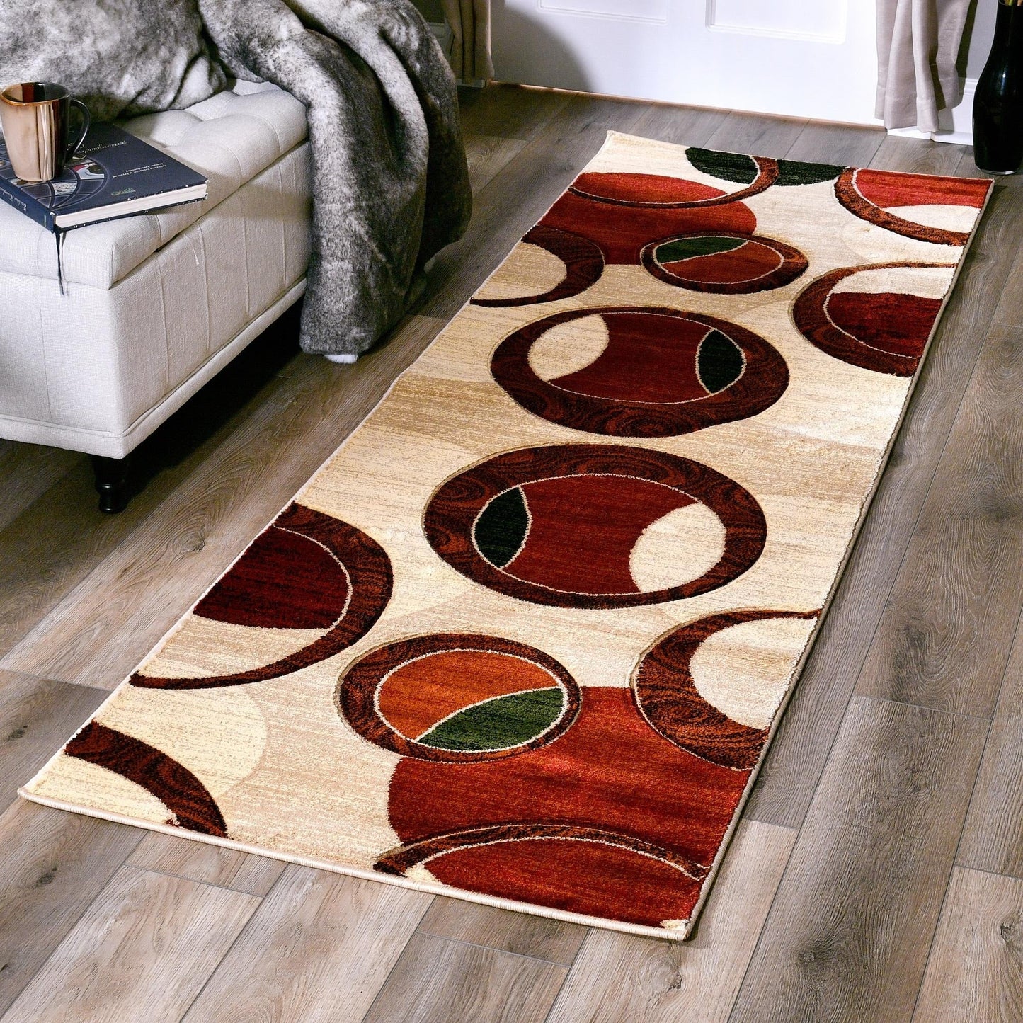 Tapis à motifs géométriques abstraits de la collection Orelsi