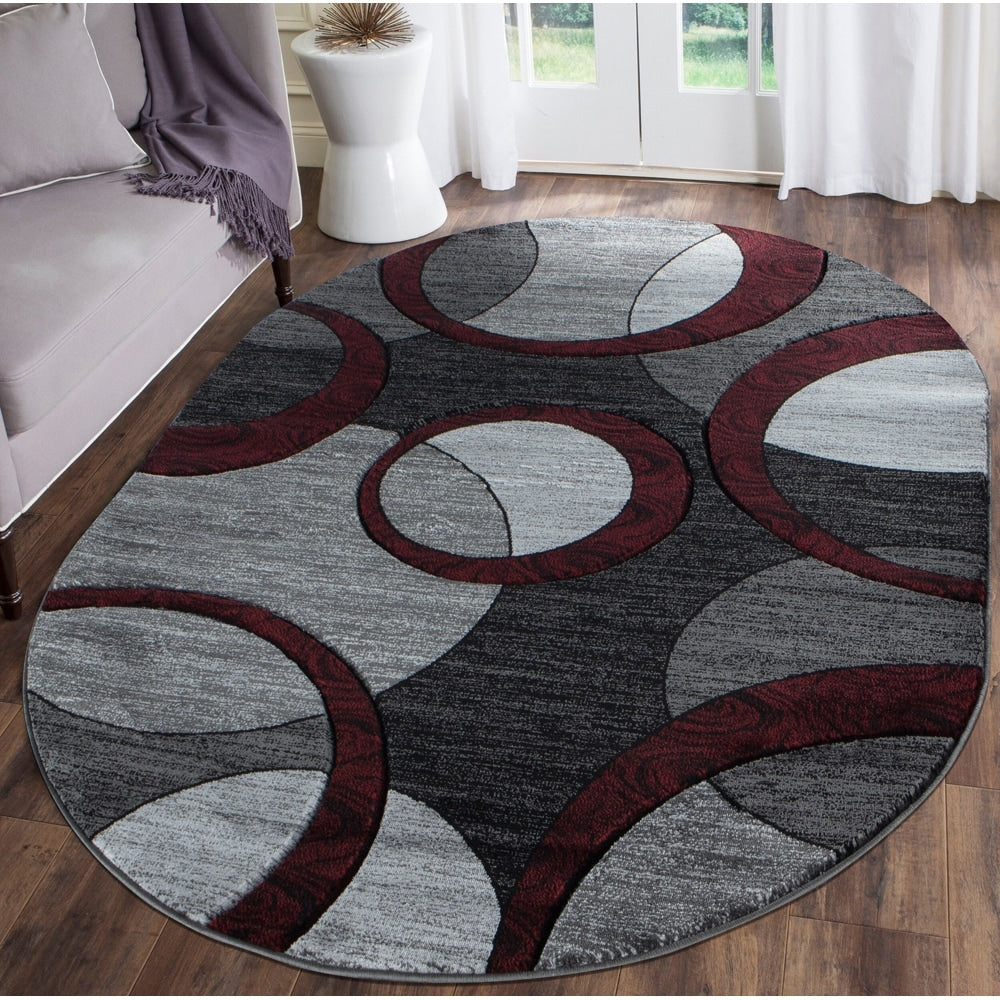 Tapis à motifs géométriques abstraits de la collection Orelsi