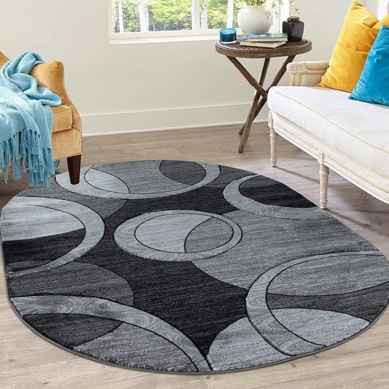 Tapis à motifs géométriques abstraits de la collection Orelsi