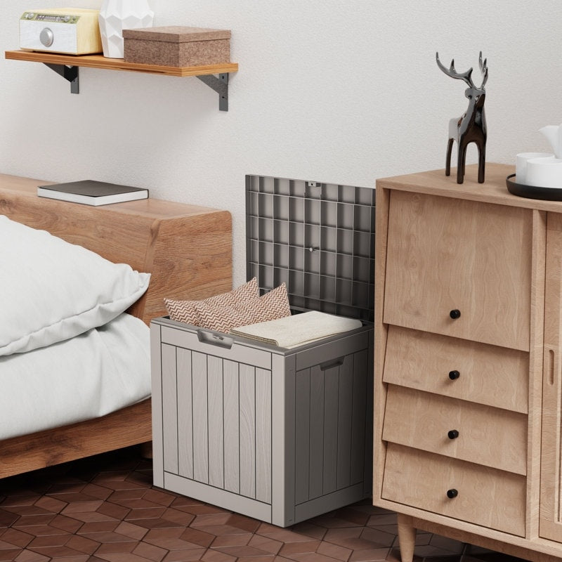 Coffre de rangement extérieur en résine verrouillable pour terrasse